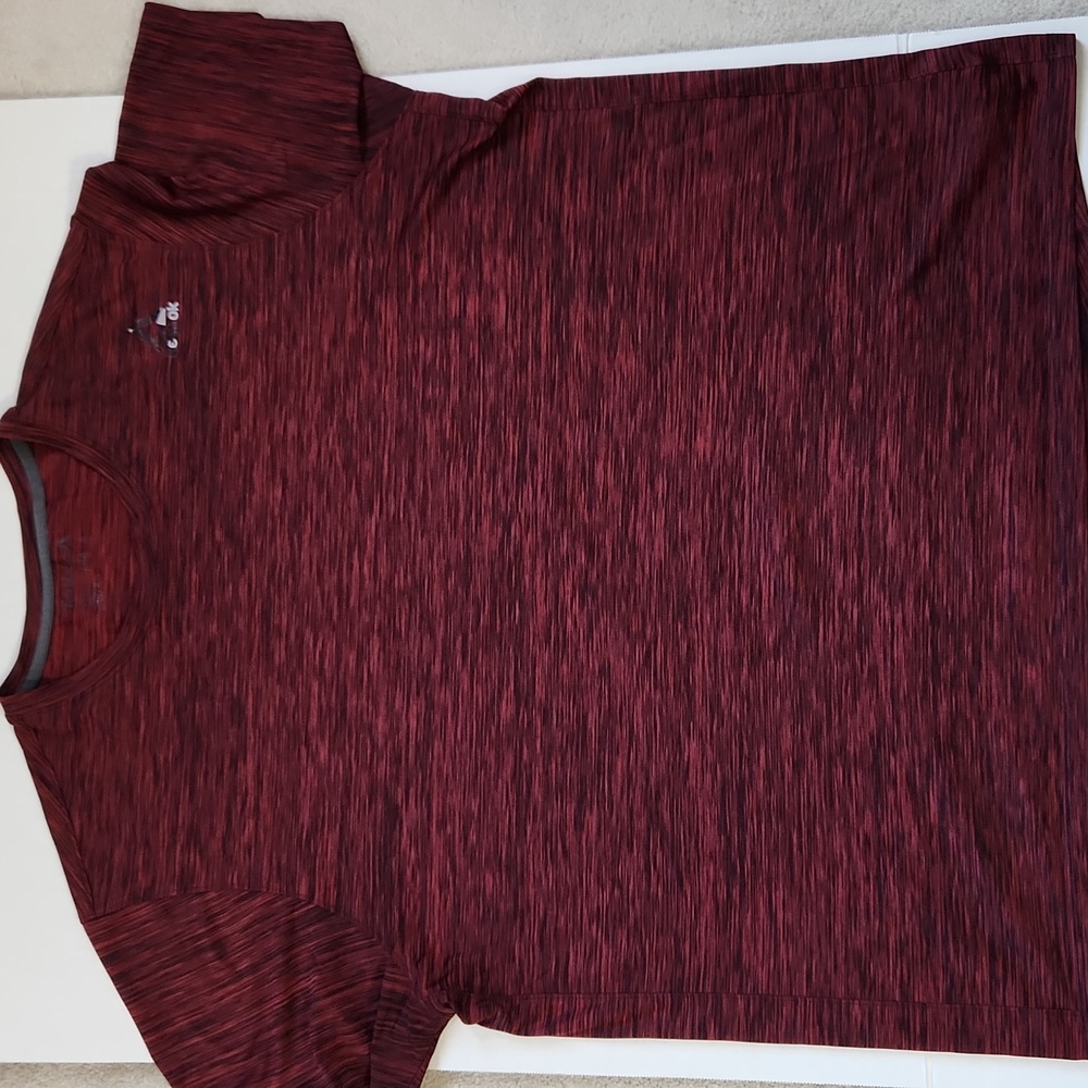 Reebok Short Sleeve T-Shirt - Maroon and Black Heathered - 2XL